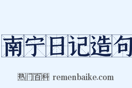 南宁日记造句是什么意思的图片